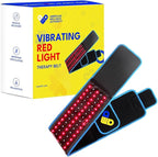 Red Light Therapy Belt with 126 High-Intensity LEDs for Targeted Relief, 660nm & 850nm Infrared Light, Heat and Vibration for Back, Waist, and Muscle Recovery, FSA HSA Eligible