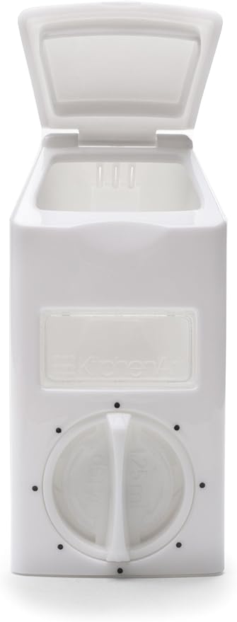 KitchenArt Spice Rack, Select-A-Spice Auto-Measure Rotating Spice Rack, White, 12 Compartments