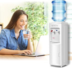 SAFEPLUS Top Loading Water Cooler Dispenser, Hot & Cold Freestanding Water Cooler Holds 5 Gallon Bottles Perfect for Home Office School UL & Energy-Saving Approved