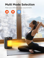 1000W Small Space Heater for Indoor Use, 2S Fast Heating, PTC Ceramic Electric Space Heater with 3 Modes, Thermostat, Overheated & Tip-Over Safety Protection, Portable Heater for Office and Bedroom