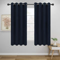 Easy-Going Blackout Curtains for Bedroom, Solid Thermal Insulated Grommet and Noise Reduction Window Drapes, Room Darkening Curtains for Living Room, 2 Panels (52x63 in,Navy)