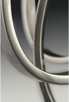 Torino Collection 3-Light Etched Glass Transitional Inverted Pendant Light Brushed Nickel