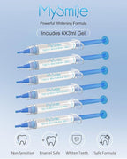 MySmile Teeth Whitening Gel Refills Pack, 6 Non-Sensitive Teeth Whitening Gel Pen, Teeth Whitener Dental Grade Tooth Whitening Gel for Tray, 10 min Fast Result Whitening