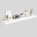 Heimlove 55 Inch Floating Shelves for Wall,10 Deep Large White Wall Shelf with Heavy Duty Brackets,Wall Mounted Storage & Display Shelves for Bedroom,Living Room,Kitchen,Office