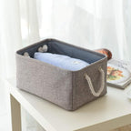 TheWarmHome Large Storage Bins Basket, 2 Pack Grey Fabric Storage Cubes for Changing Table Nursery Livingroom Kidsroom Playroom Toy, Collapsible Storage Baskets for organizing Shelves Closet