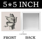 Funny Bathroom Decor, Funny Bathroom Wall Art, Black and White Bathroom Decor, Cute Bathroom Decor, Bathroom Decor for Shelves, Wooden Box Decor Sign for Home Farmhouse Office Living Room Table Shelf