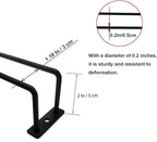 14-Inch Black Wine Glass Rack, Under Cabinet Wine Glass Holder Stainless Steel Stemware Rack - Hanging Stemware Holder for Cabinet Kitchen Bar, Set of 4