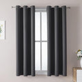 ChrisDowa Grommet Blackout Curtains for Bedroom and Living Room - 2 Panels Set Thermal Insulated Room Darkening Curtains (Dark Grey, 38W x 45L)