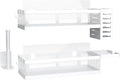 PUSDON Metal Wall Hanging Basket 2 Packs DIY Suitable for Multiple Scenes - Middle White Netting Set