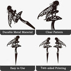 Decorative Garden Stakes, Fairy Garden Statues for Home and Garden (3)