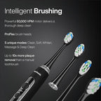 AquaSonic Home Dental Center PRO – Brushing & Flossing Made Easy – Brush & Floss – Power Toothbrush & Water Flosser – Whiter Teeth & Healthier Gums – Black Series Pro+Oral Irrigator