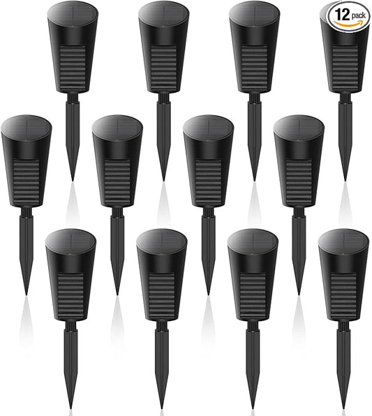 Solar Lights Outdoor Pathway 12 Pack, Solar Pathway Lights Outdoor Auto On/Off Waterproof Garden Landscape Lighting for Path, Yard, Walkway, Driveway, Lawn, Patio, Outside Decor, Warm White