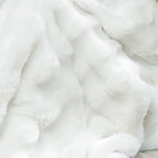 RYNGHIPY Faux Fur Throw Blanket Double Sided Thick and Warm Plush Fluffy Faux Rabbit Fur Decoration for Couch Sofa Chair and Bed Cream Winter Blanket (Ivory, 63''x79'')