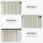 Joydeco Linen Curtains 84 Inch Length 2 Panel Sets,Light Filtering Curtains for Bedroom 52 Inch Wide Living Room Drapes with Back Tabs & Rod Pockets (W52 x L84 Inch, Oatmeal)