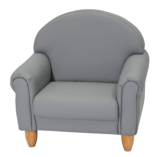 Children's Factory As We Grow Toddler Chair, Flexible Seating for Daycare or Preschool, Kids Reading Couch, Playroom Furniture, Gray
