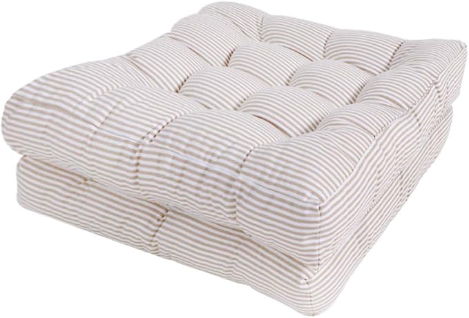 Tiita Chair Cushions 22"x22" Square Windows Pad for Adults Seating Pillows Set of 2, Beige