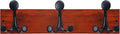 SKOLOO 17-Inch Cherry Wood Coat Rack Wall Mount with 3 Triple Hooks - Ideal for Family Entrances, Classrooms, and Pet Supplies Storage - Perfect Coat Hooks for Wall