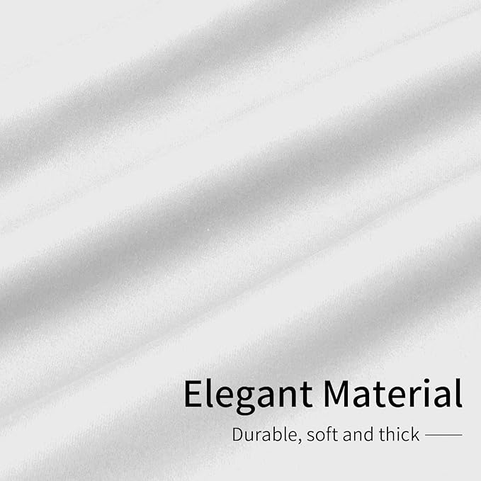Easy-Going Blackout Curtains for Bedroom, Solid Thermal Insulated Grommet and Noise Reduction Window Drapes, Room Darkening Curtains for Living Room, 2 Panels (34x72 in, White)