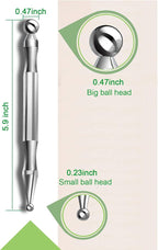 BYYDDIY Stainless Steel Dual Head Facial Reflexology Tools,Body Point Probe Pen &Trigger Point Massager Tool for Deep Tissue (P-L)