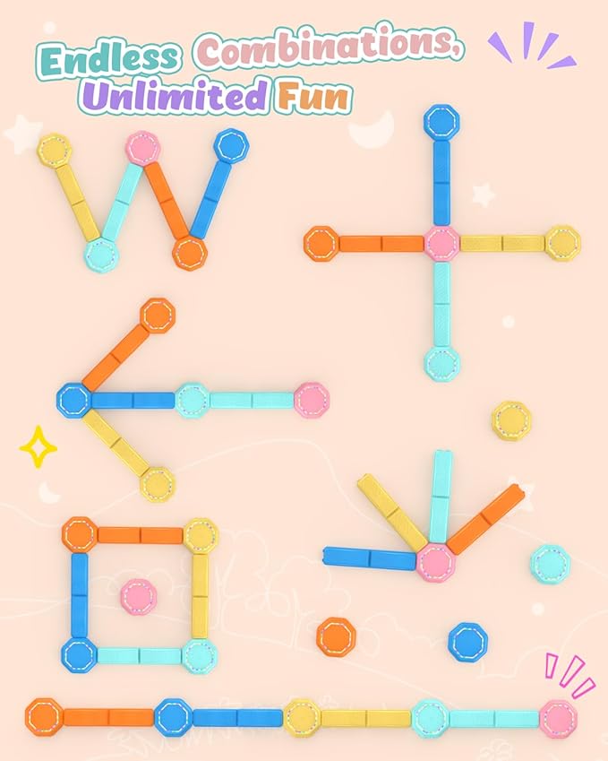 Holyton Music Light Up Balance Beam and Toddler Stepping Stones 13 Pieces, Non-Slip Plastic Balance Stackable Stepping Stones for Kids, Sensory Toys for Toddlers, Indoor or Outdoor Play, Easy Storage