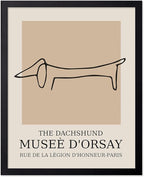 Poster Master Vintage Poster - Retro Minimalist Print - Gift for Artist, Housewarming - Dachshund Dog, Line Drawing, Abstract - Wall Decor for Living Room, Bedroom, 18x24 Unframed Wall Art