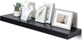 12'' Deep Floating Shelves, 48 Inch Large Floating Shelf Black, Deep Wall Shelves for Living Room Bathroom Laundry Room Bedroom Kitchen Home Office - Black