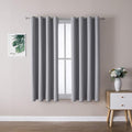 ChrisDowa Grommet Blackout Curtains for Bedroom and Living Room - 2 Panels Set Thermal Insulated Room Darkening Curtains (Light Grey, 52 x 63 Inch)