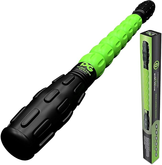 Physix Gear Roller Stick - Muscle Roller Massage Stick for Legs, The Stick Massage Roller for Deep Tissue Massaging Stick for Athletes, Physical Therapy Muscle Roller, Recovery Stick Roller
