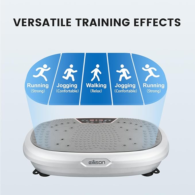 EILISON FitMax 3D XL Vibration Plate Exercise Machine - Whole Body Workout Vibration Platform w/Loop Bands - Lymphatic Drainage Machine for Weight Loss, Shaping, Wellness, Recovery