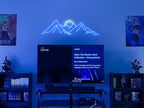 Mountain Neon Sign Mountain led sign Wall Art 25" Sunrise&Sunset Neon Sign Mountain Led Neon Light Sign Bedroom Office Livingroom Hotel Decor Birthday Xmas Gift