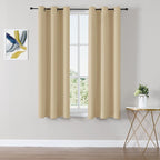 ChrisDowa Blackout Curtains 54 inches Long for Bedroom - 2 Panels Set Grommet Thermal Insulated Room Darkening Curtains for Living Room (Biscotti Beige, 38 x 54 Inch)