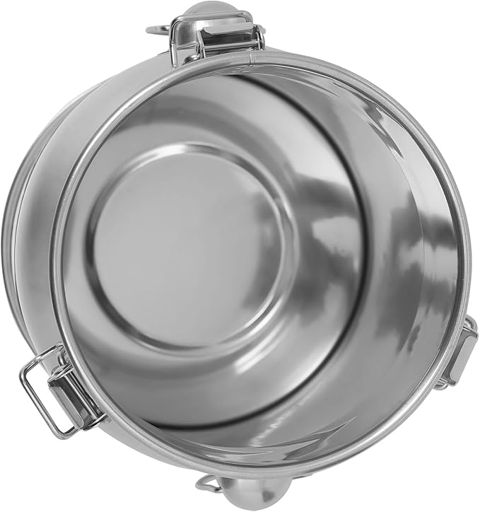Stainless Steel Milk Can, 201 Stainless Steel Pail 1Gal Milk Can with Sealed Lid, 5L Hanging Lid Metal Milk Jug Bucket for Oil Tea Wine