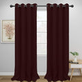 Easy-Going Blackout Curtains for Bedroom, Solid Thermal Insulated Grommet and Noise Reduction Window Drapes, Room Darkening Curtains for Living Room, 2 Panels (52x96 in,Wine)