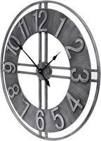 30 inch Large Wall Clock Decorative Solid Metal Retro Decor for Home Farmhouse Living Room