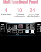 Full-Automatic Washing Machine 25 lbs Portable Washer 10 Wash Program & 8 Water Level with LED Display，Drain Pump, Ideal for Apartments, RV, Camping, Grey