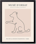 Poster Master Vintage Poster - Retro One Line Dog Drawing Print - Dog Art - Minimal Gift for Men, Women, Animal Lover - Abstract Wall Decor for Home, Office, Bedroom, 24x32 Unframed Wall Art