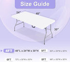 ABCCANOPY 4 FT Spandex Table Cover Stretch Fitted Wrinkle Resistant Tablecloth Reuse for Rectangular Folding Table Patry Event Wedding Banquet Protector Purple