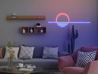 LED Decorative Lights USB Mountains Sunrise Sunset Led Neon Signs Home Decoration Wall Art Holiday Gift Brightness Adjustable 16.5''x9.5''