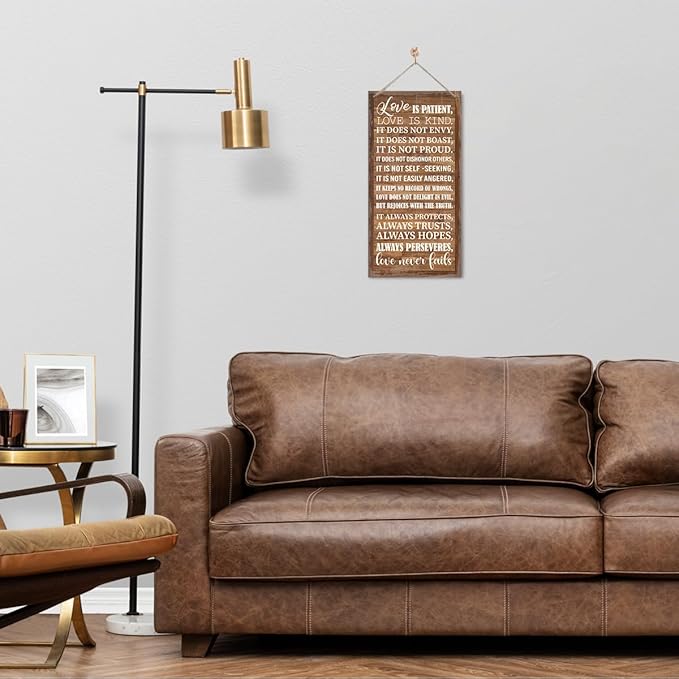 1 Corinthians 13:4-8 Inspirational Hanging Wood Decor Sign, Printed Wood Sign, Love is Patient, Love is Kind Quote, Hanging Bible Verses Woods Wall Signs, Rustic Home Decor Signs, Christian Gift I1