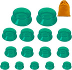 15Pcs Cupping Therapy Set-Professional Silicone Cupping, Suitable for Facial Body Massage/Deep Myofascial Release/Pain Relief/Muscle Relaxation & More (Green,15pcs)