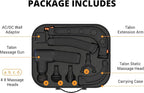 Talon Percussion Massage Gun + Massage Cane + Gun Holder System - Deep Tissue Muscle Massager with Arm Attachment for Whole Body Pain Relief, Upper and Lower Back, Neck & Shoulder Relaxer