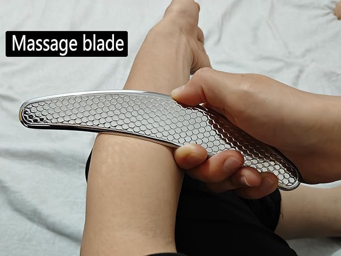 4 in 1 Muscle Scraper Stainless Steel Gua Sha Massage Tool Set with Bag,IASTM Scraping Tools for Muscle Treatment