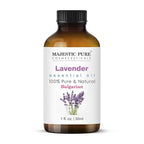 Majestic Pure Lavender Essential Oil with Glass Dropper - 1 Fl Oz - 100% Pure and Natural Lavender Oil - Premium Grade Essential Oils for Diffuser, Aromatherapy, Soap and Candle Making
