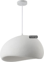 19.7in Wabi Sabi Pendant Lights Kitchen Island Lighting Fixture Ceiling Mount White Modern Japanese Lamp Japandi Chandelier for Dining Living Room Hallway Bedroom Restaurant Hanging Lamp