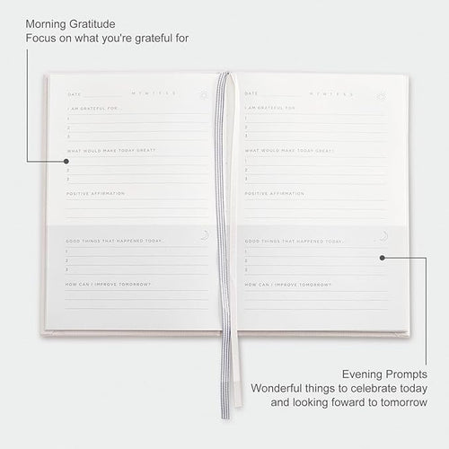 &And Per Se Gratitude Journal – Five Minutes a Day to Cultivate Mindfulness, Happiness, Positive Vibes, Affirmations & Self-Reflection – Undated Daily Gratitude Journal for Women & Men (Black)