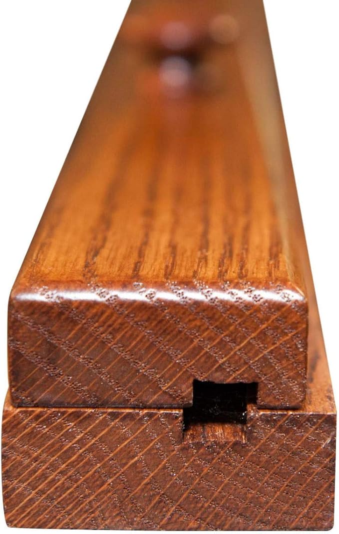 RRD Quilt Hanger for Wall for Display (48") Amish Made Wooden Quilt Rack Wall Mount - Rustic Tapestry Quilt Wall Hangers (Oak Wood, Michaels Stain, 48" Long)