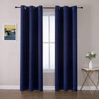 ChrisDowa Blackout Curtains 72 inches Long for Bedroom - 2 Panels Set Grommet Thermal Insulated Room Darkening Curtains for Living Room (Navy Blue, 42 x 72 Inch)