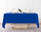Surmente Blue Tablecloth 60 x 102-inch Rectangular Polyester Table Cloth for Weddings, Banquets, or Restaurants