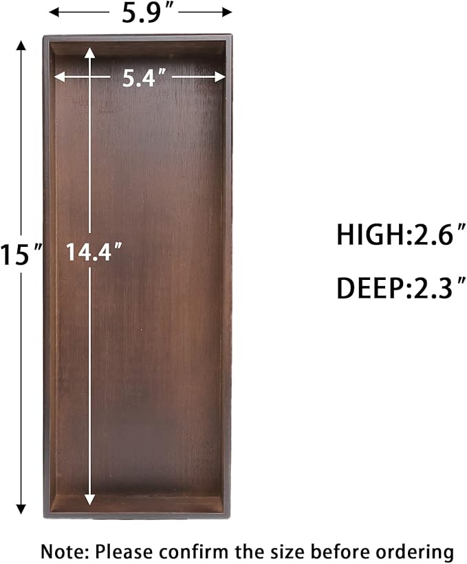 Bamboo Drawer Organizer - Kitchen Utensil Organizer Silverware Tray Cutlery Holder，Office Desk Supplies and Accessories,15 * 5.9 * 2.6,Nut-brown