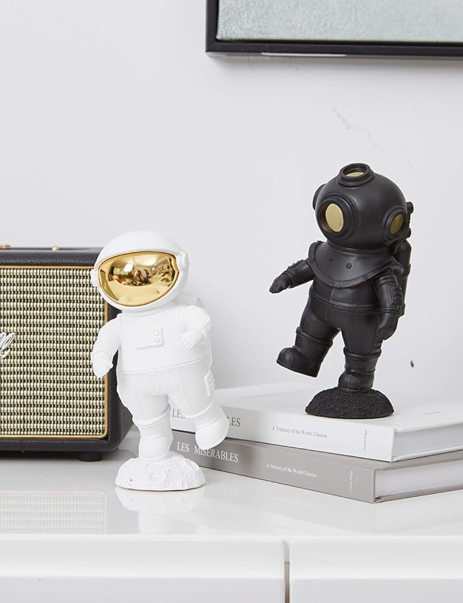 HAUCOZE Diver Figurine Decor Modern Statue Sculpture Table Centerpiece Polyresin 7.5 inch